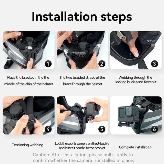 Thumbnail 5 de Adaptom Motorradhelm Kinnhalterung für Action‑Kameras