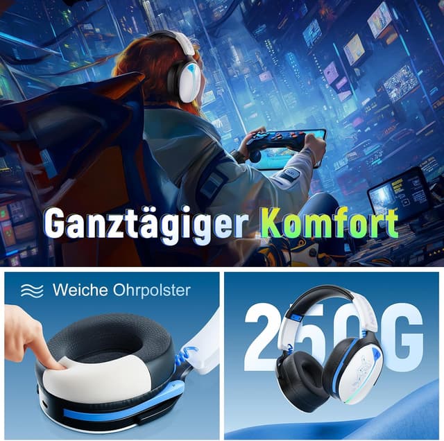 Thumbnail 4 de Buwnia Gaming Headset Wireless 40 Stunden