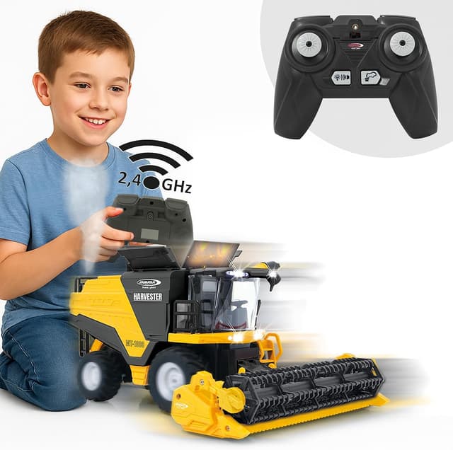 Detalle 2 de JAMARA Mähdrescher MT-1000 1:24S (2,4 GHz) mit Weizen/Mais-Funktionen, Smoke & LED