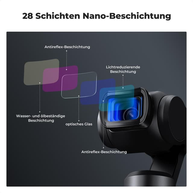 Detalle de K&F CONCEPT 1.2X anamorphotisches Filter für DJI Osmo Pocket 3 (Blue Streak Effekt)