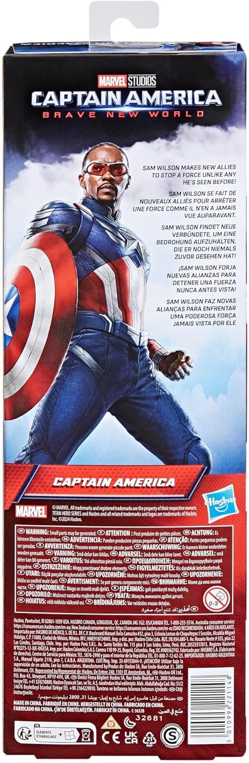 Detalle 1 de Captain America Action-Figur (Titan Hero Serie) „Brave New World“ – inkl. Schild im Großformat