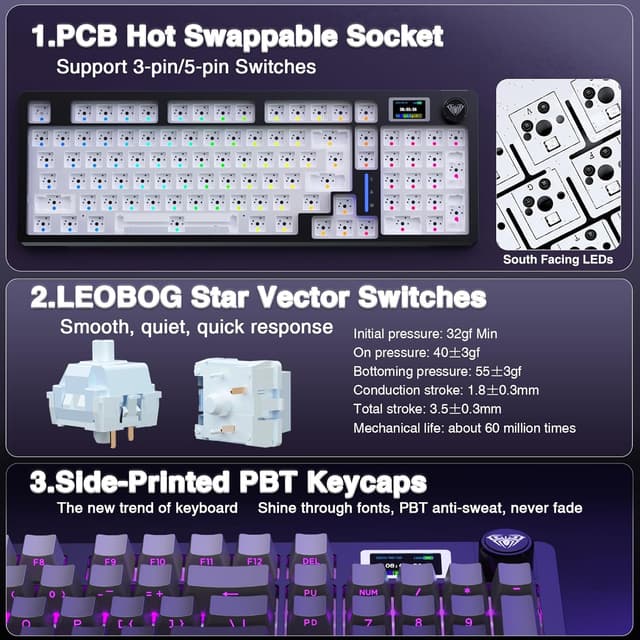 Thumbnail 4 de AULA S98 Pro Wireless Mechanical Keyboard 2.4GHz