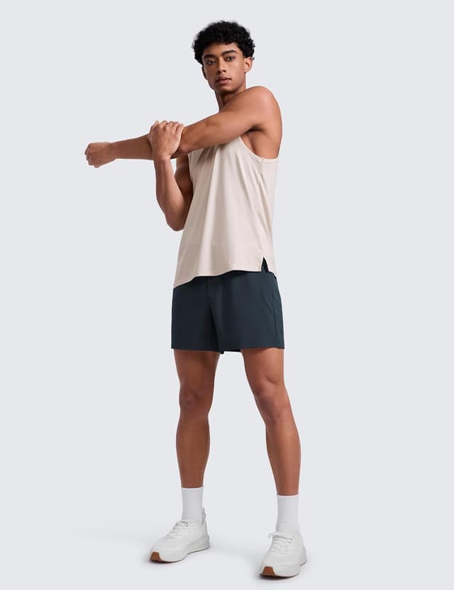 Detalle de CRZ YOGA Uomo pantaloncini sportivi da corsa ad asciugatura rapida con tasche e coulisse – True Navy, 13 cm