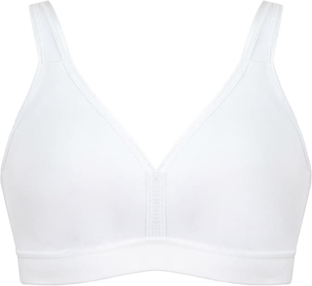 Detalle 1 de Naturana Soutien-gorge en coton sans armature Athleisure 86021 pour femme, blanc (115C)