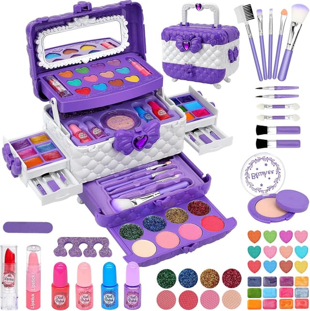 Imagen de Maquillaje para Niñas 55 Pcs lavable en OfertitasTOP