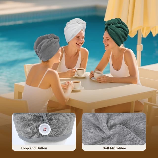Thumbnail 4 de Poyday Microfibre Hair Towel Wrap 10x26 inches