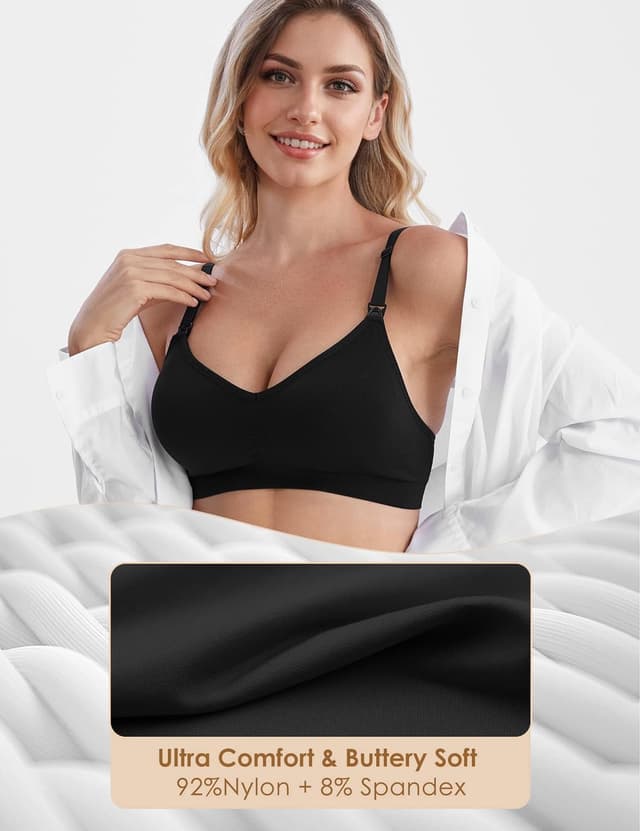 Detalle de HOFISH nursing bra 3 pack, full bust