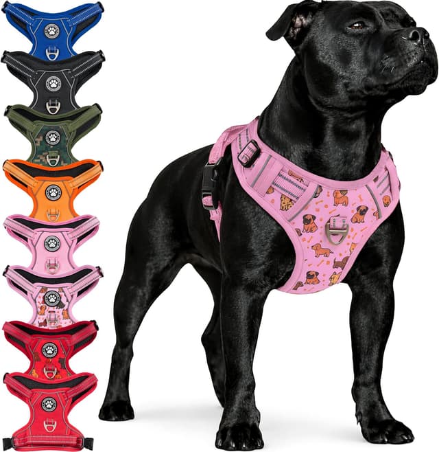 Detalle de Harnais anti-traction Reichstadt Pets pour chien – réglable avec poignée et bandes réfléchissantes (modèle 25RSP083 Puppy S)