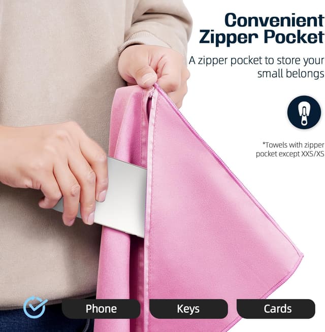 Detalle de Microfibre travel towel 4x absorbent 30x60cm