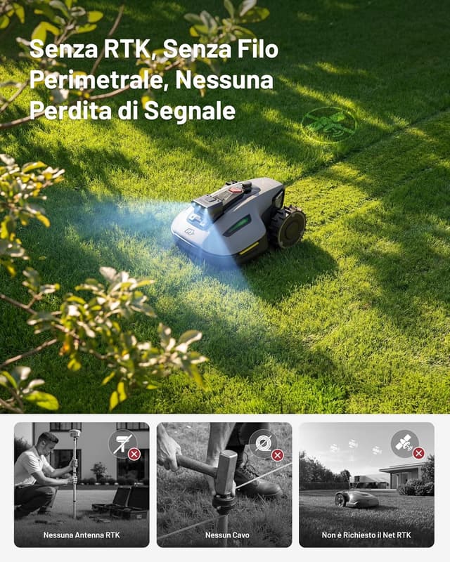 Thumbnail 3 de MAMMOTION YUKA mini 2 500 robot tagliaerba senza filo perimetrale con Visione AI Tri-Cam e Garage