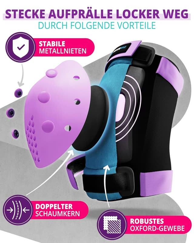 Thumbnail 3 de SKATEWIZ Knieschoner Kinder M/L Blau Violett