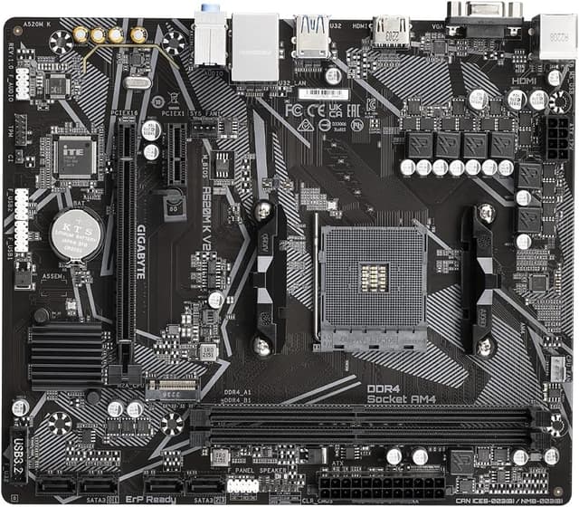 Detalle 2 de Gigabyte A520M K V2 (MB6136) — carte mère MicroATX AMD A520 pour PC de bureau