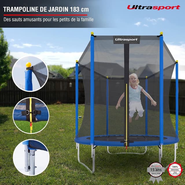 Detalle 2 de Ultrasport Uni-Jump trampoline extérieur 244 cm 🤸