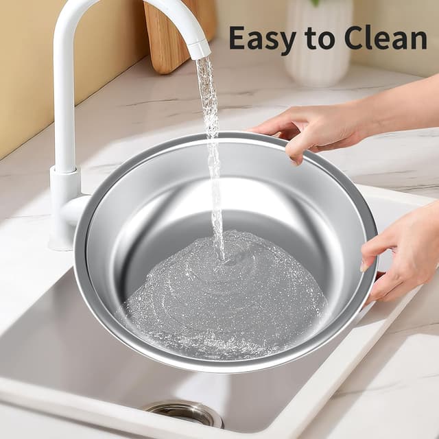 Detalle 2 de GGIU 5-Quart Round Chafing Dish Buffet Set with Lids (Pre-Installed) for Catering