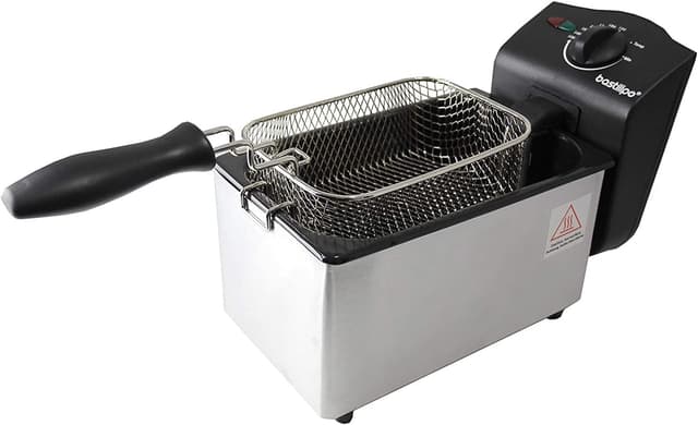 Detalle 1 de Bastilipo Freidora eléctrica 3L 2000W Inox FE-2000-3L🍟
