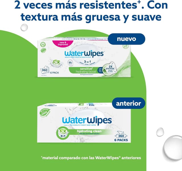 Thumbnail 2 de WaterWipes Sensitive+ 360 toallitas 🧴