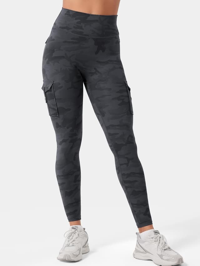 Detalle de YEOREO CoreFlex Sport Leggings Damen mit Taschen – blickdichte High-Waist Yoga & Gym Leggings