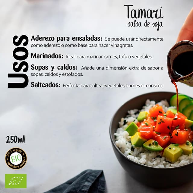 Thumbnail 3 de Ecosana Salsa Tamari Bio Vegana Sin Gluten 250ml 🍜