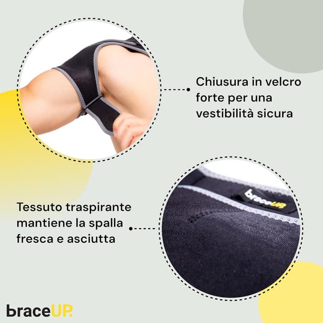 Detalle 2 de BraceUP tutore spalla regolabile con tasca