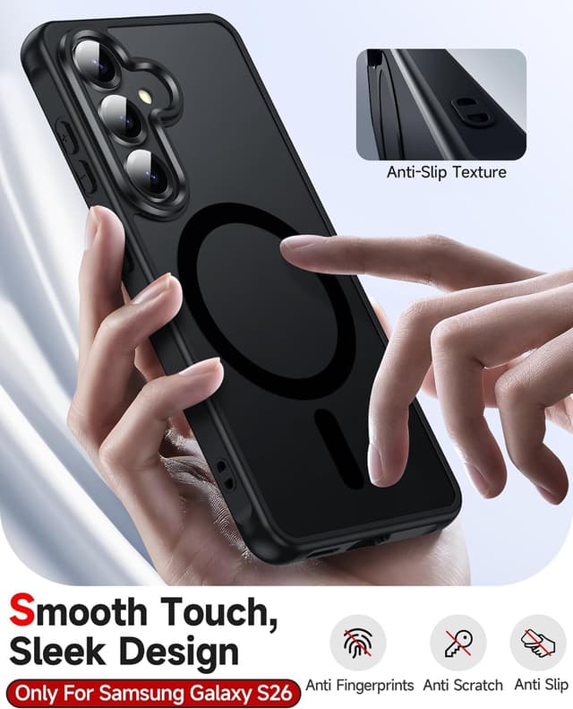 Detalle de LeYi Magnetic MagSafe case for Galaxy S26