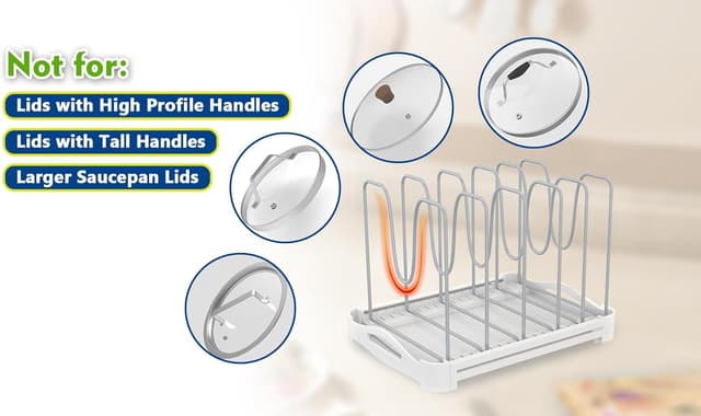 Thumbnail 4 de EVERIE Bakeware Organizer Rack, 7.7" Deep