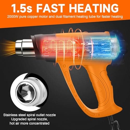 Detalle de AIUNAOM Pistola de aire caliente 2000 W