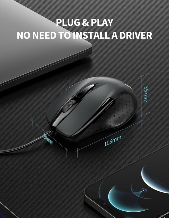 Thumbnail 5 de TECKNET USB Wired Mouse 6400 DPI