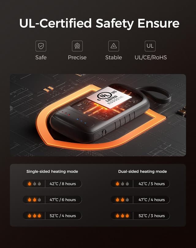 Detalle de OCOOPA UT5 DuoHeat rechargeable hand warmer, 3 levels