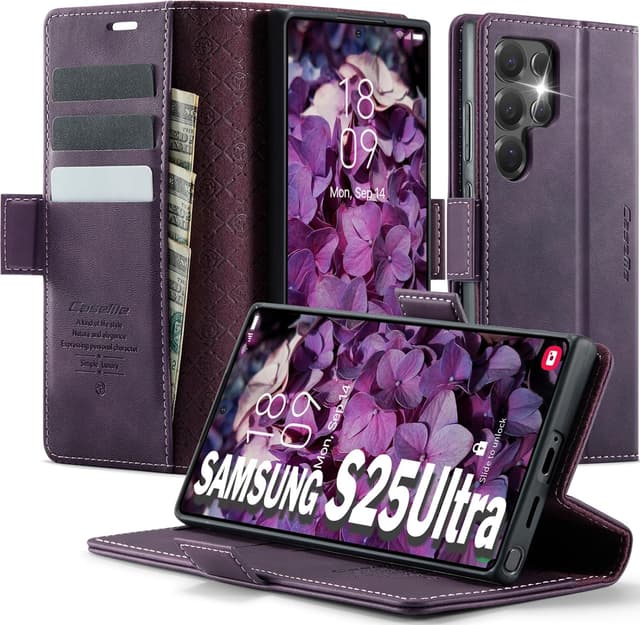 Thumbnail 6 de Lxisxcna Handyhülle für Samsung Galaxy S25+ Plus 5G – Klapphülle mit Kartenfach, RFID-Schutz & Standfunktion (Lila)