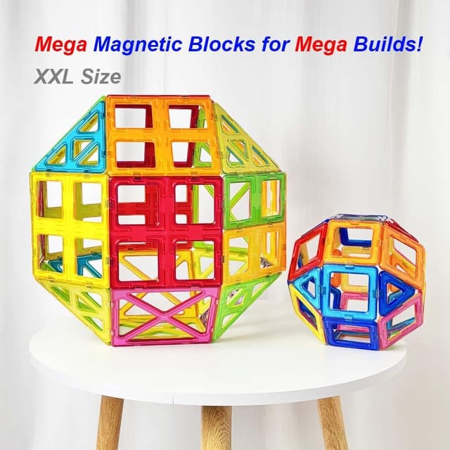 Detalle 2 de CONDIS Magnetische Bausteine Mega Set 72 Teile – XXL (2×) & Standard Blöcke ab 3 Jahren