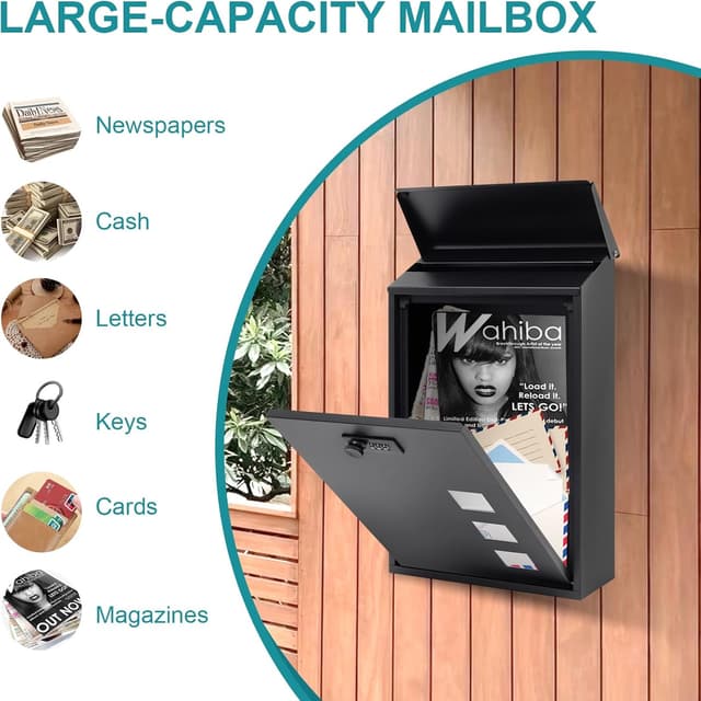 Thumbnail 3 de lisetar Post Box Wall Mounted Mail Box