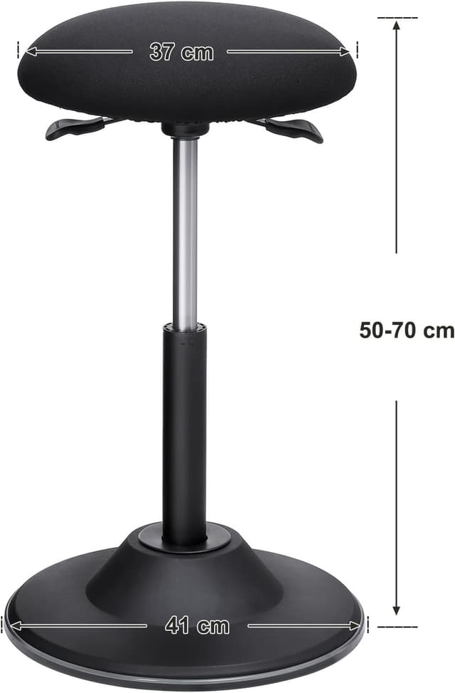 Detalle de SONGMICS OSC01BK Bürohocker 50–70 cm 💺