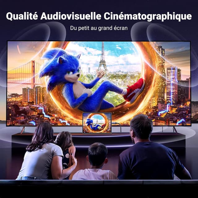 Thumbnail 6 de UGREEN câble USB-C vers DisplayPort bidirectionnel 2 m (DP 1.4) jusqu’à 8K/60 Hz