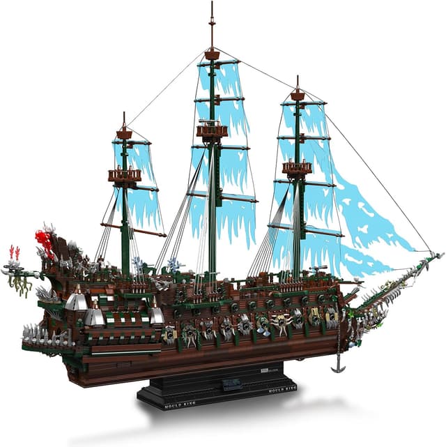 Detalle 2 de Mould King 13218 Fliegender Holländer Geisterpiratenschiff-Modell 6849 Teile