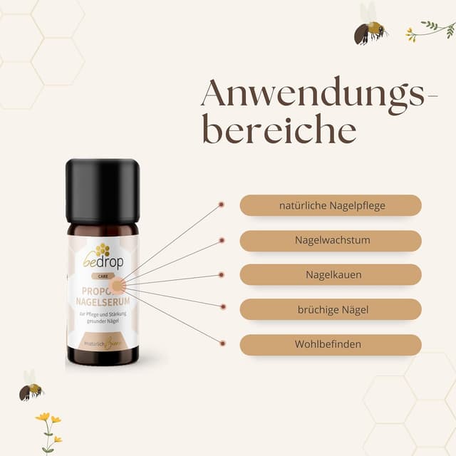 Detalle 2 de bedrop Propolis Nagelserum 10 ml Nagelöl zur Pflege 💅