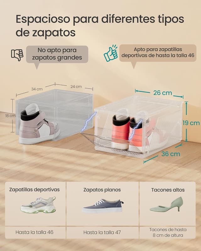 Thumbnail 4 de SONGMICS LSP806WH01 Cajas para Zapatos