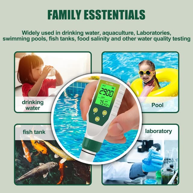 Thumbnail 5 de Homcoice Medidor PH 5 EN 1, pantalla triple