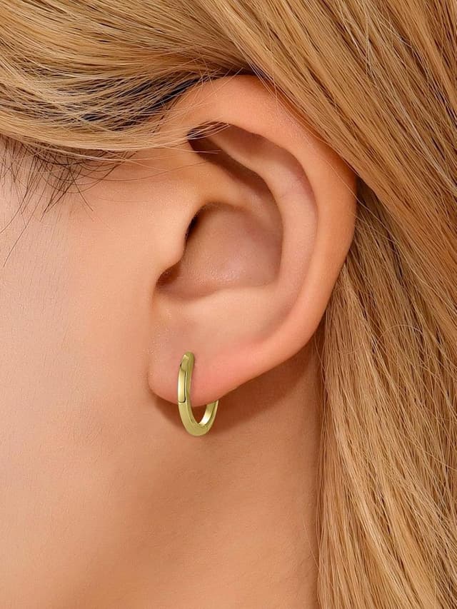 Detalle 2 de FaithHeart silver hoop earrings 925