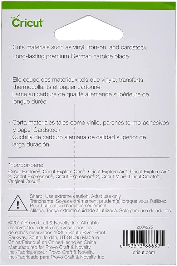 Detalle 2 de Cricut Cuchilla punta fina prémium dorada 🎨