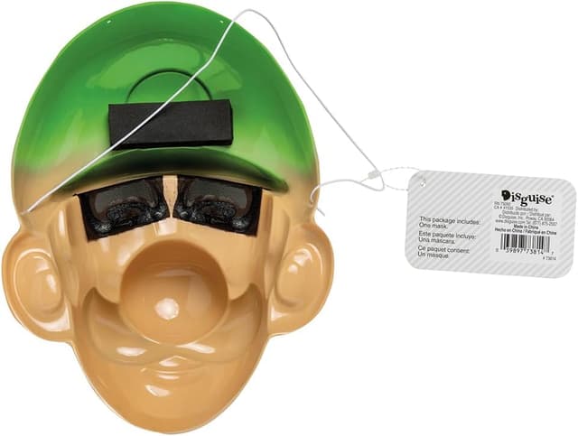 Detalle 2 de Disguise Luigi Maske für Erwachsene