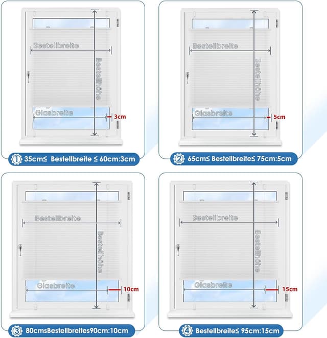 Detalle 1 de Homland Plissee Klemmfix B30 x H130