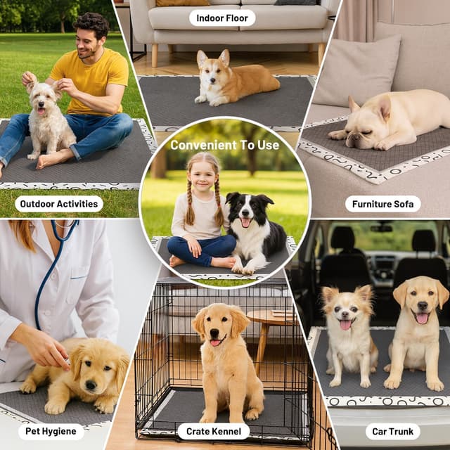 Thumbnail 6 de ZOMISIA Charcoal Puppy Pee Pads for Dogs (Extra Large) 86x70 cm, 30 count + 1 health monitoring pad