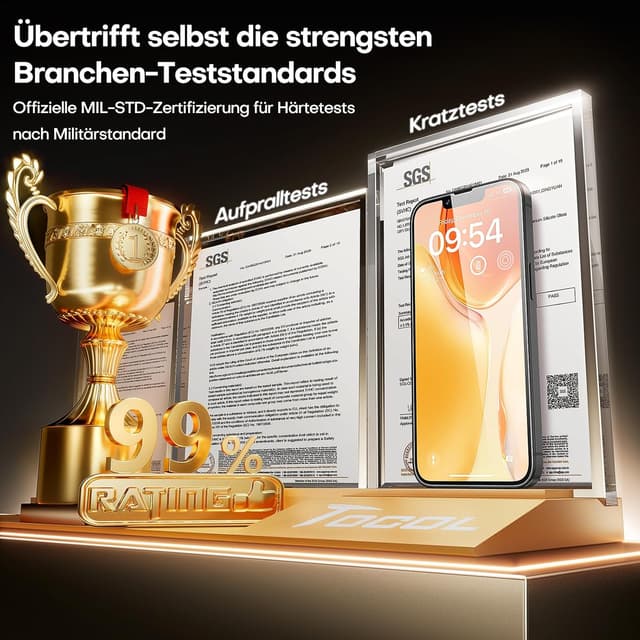 Detalle 2 de TOCOL 17e Panzerglas 6,1 Zoll 2er Set