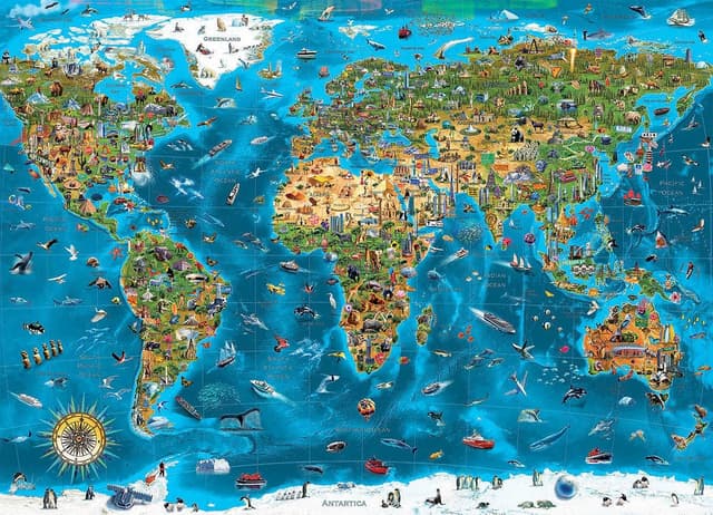 Detalle 2 de Educa Puzzle 12000 pièces XXL Monde