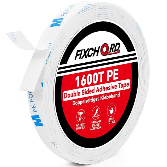 Detalle de Double Sided Tape Heavy Duty 10mm × 3m – Extra Strong PE Foam Mounting Tape for LED strips, décor & more