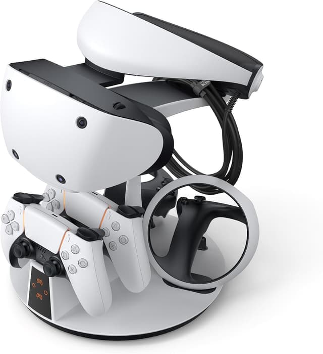 Detalle de KIWI design D2 3-in-1 stazione di ricarica per controller PSVR2 e PS5 con display VR e LED