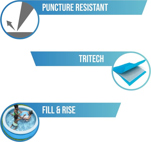 Thumbnail 3 de Bestway 6ft x 20in Blue Round Fast Set Inflatable Above Ground Pool