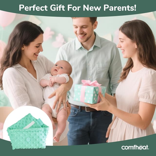 Thumbnail 6 de Comfheat Heating Pad for Baby Colic Belt (Flaxseed Heated Tummy Wrap), 0–3 Years – Green