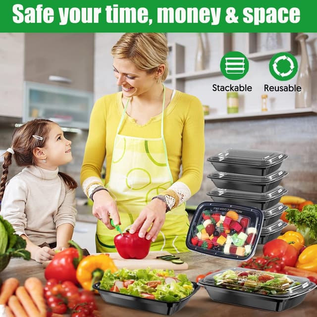 Detalle 2 de Yalixuan Meal Prep Containers 30 Pack