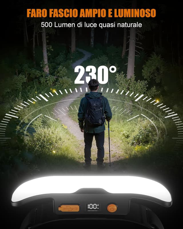 Thumbnail 1 de Mohard torcia frontale LED 230°